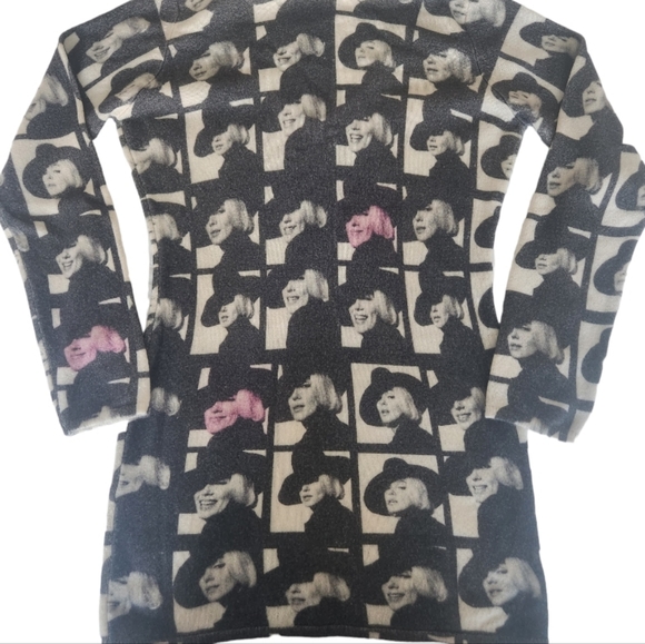 Blue Area " Marilyn Monroe " 100% Cashmere Tunic Sweater/ Dress - Picture 7 of 8